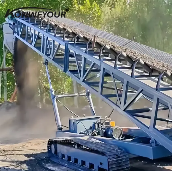 Vysoko naklonený vlnitý bočný pásový dopravník